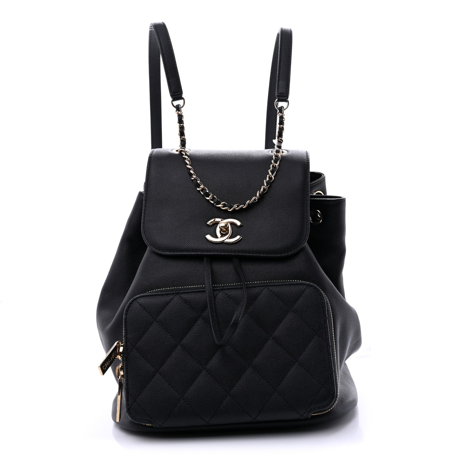 Caviar Quilted Business Affinity Backpack Black