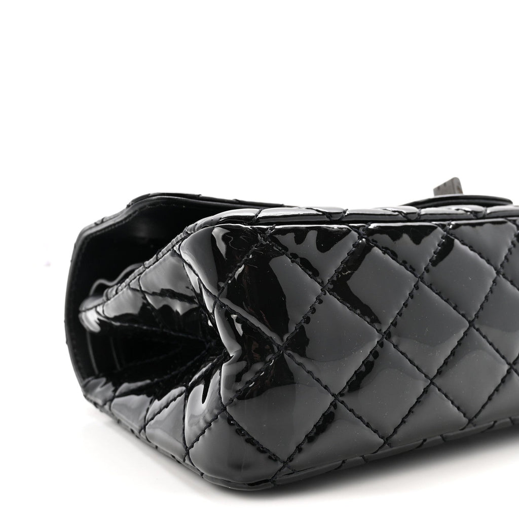 Patent Calfskin Quilted 2.55 Reissue 225 Flap So Black