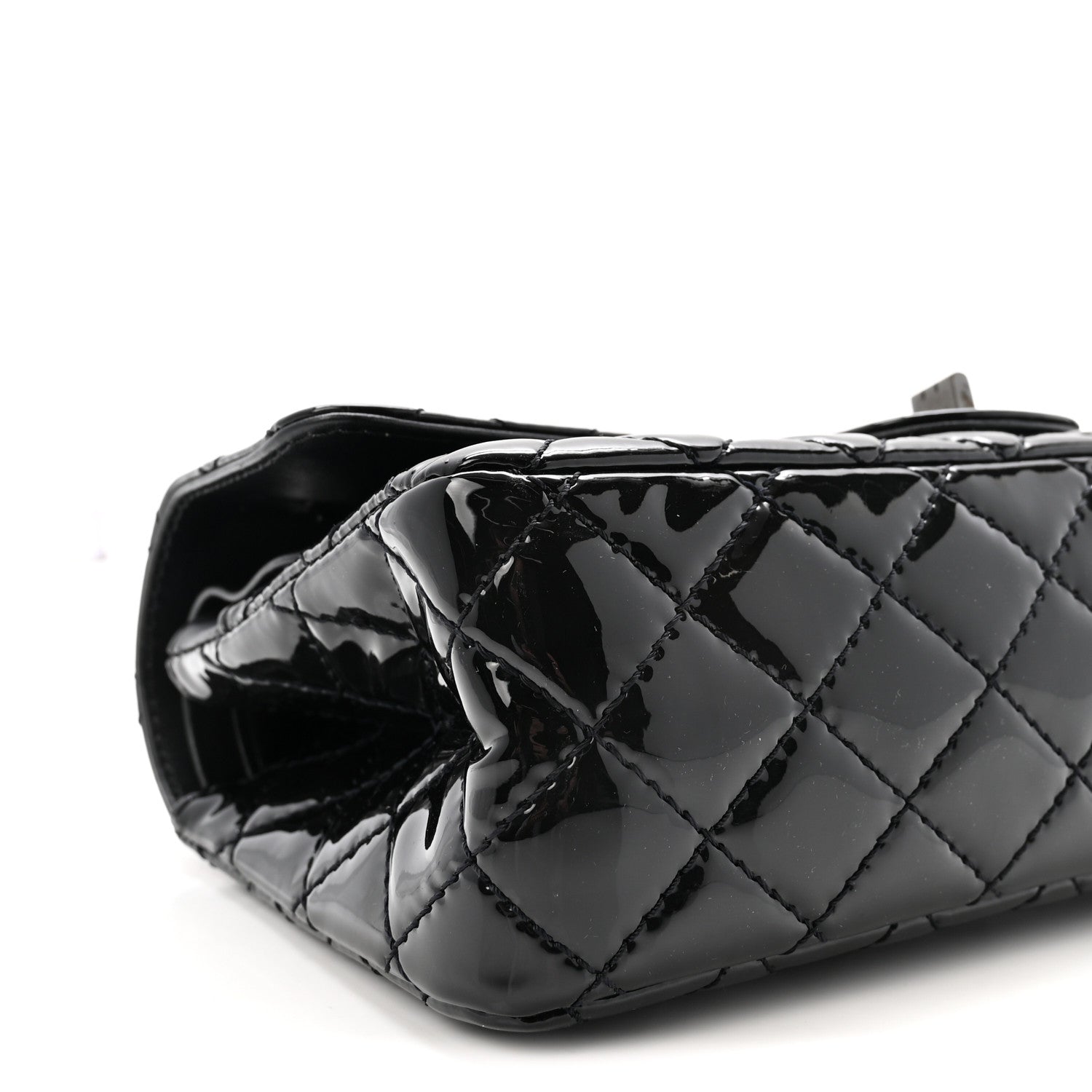 Patent Calfskin Quilted 2.55 Reissue 225 Flap So Black