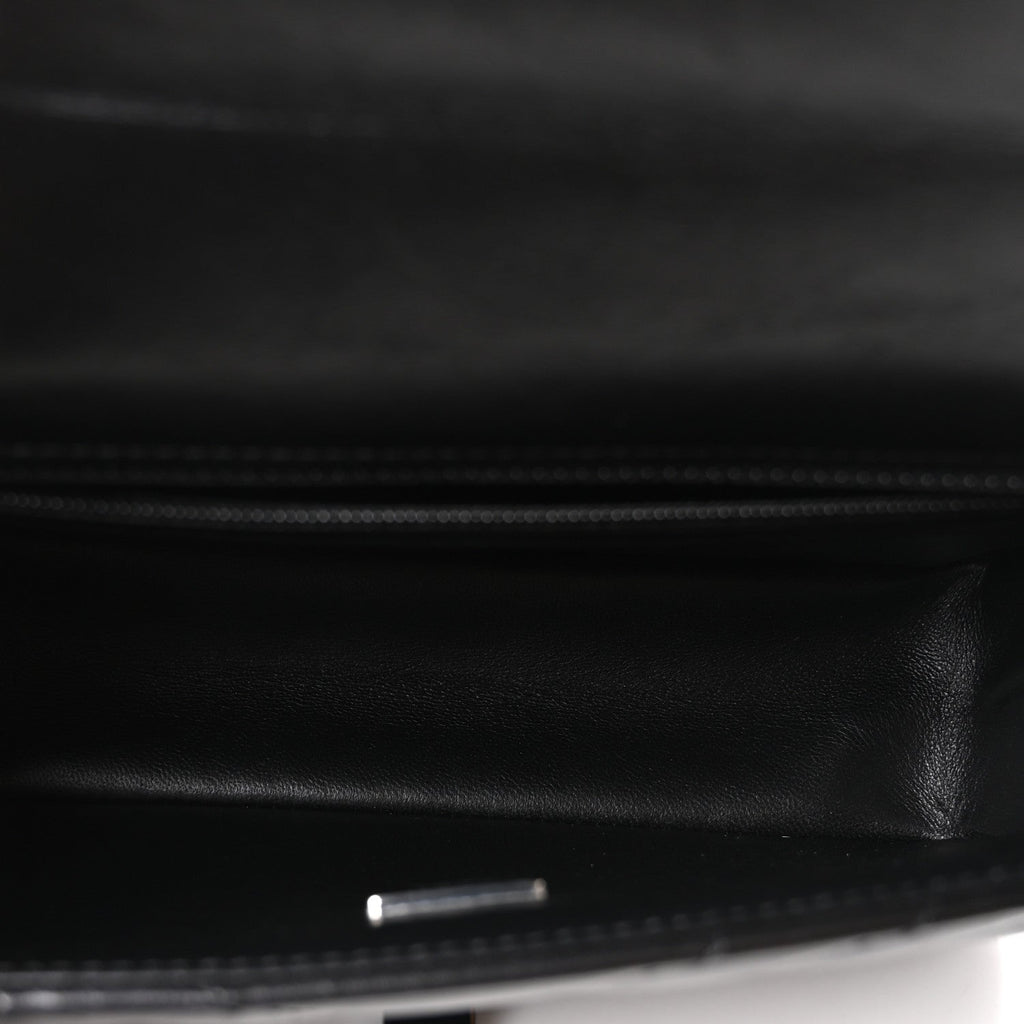 Aged Calfskin Chevron Quilted 2.55 Reissue Mini Flap So Black