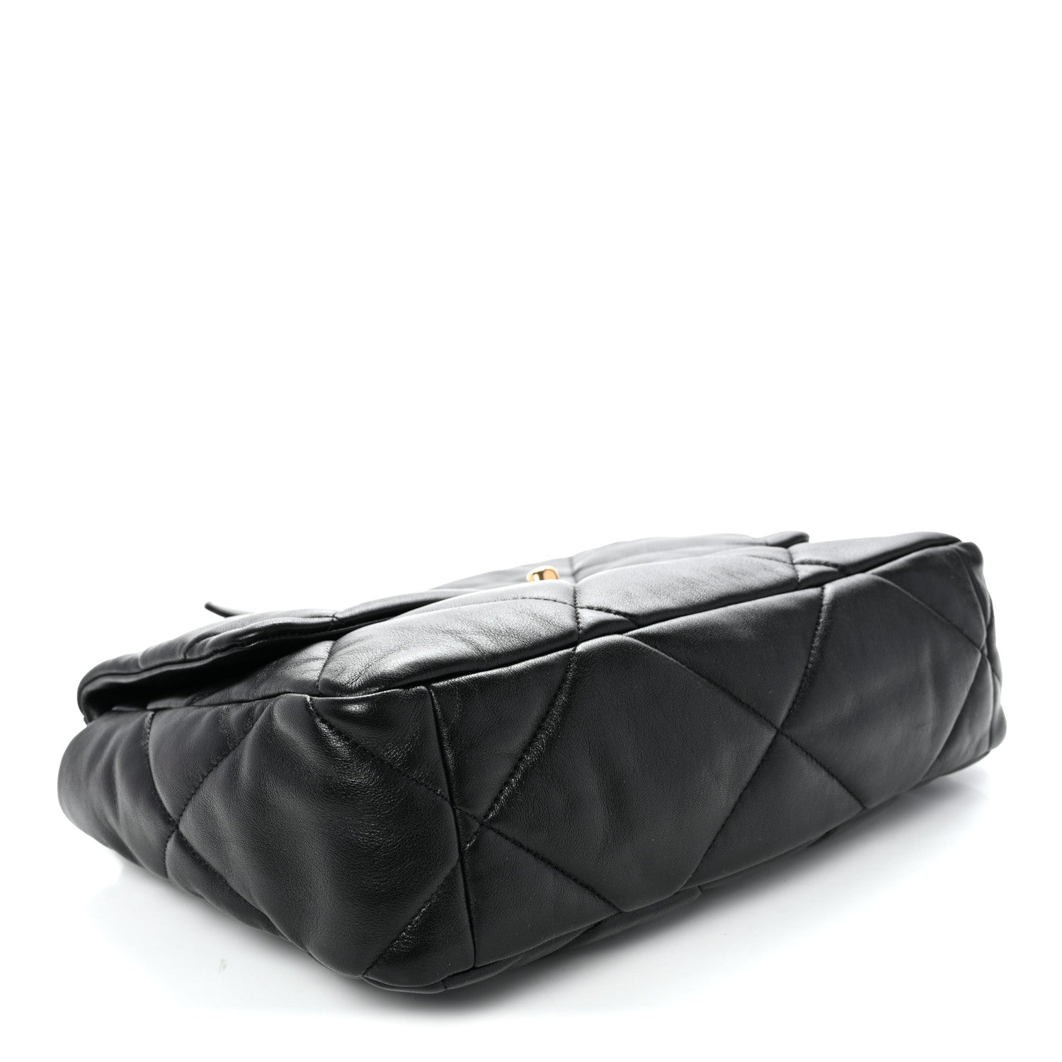 Lambskin Quilted Large Chanel 19 Flap Black
