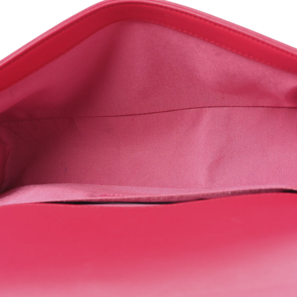 Lambskin Quilted Medium Boy Flap Fuchsia