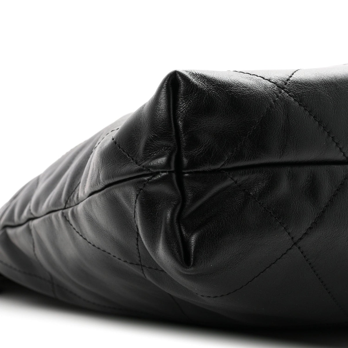 Shiny Calfskin Quilted Small Chanel 22 Black