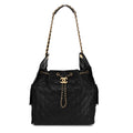 Caviar Quilted Medium Chanel 25 Handbag Black