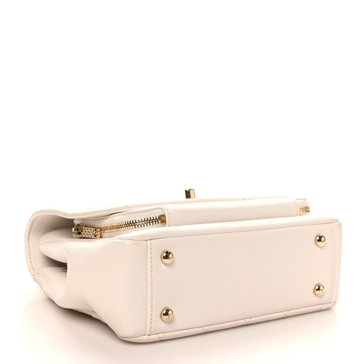 Caviar Quilted Medium Business Affinity Flap White
