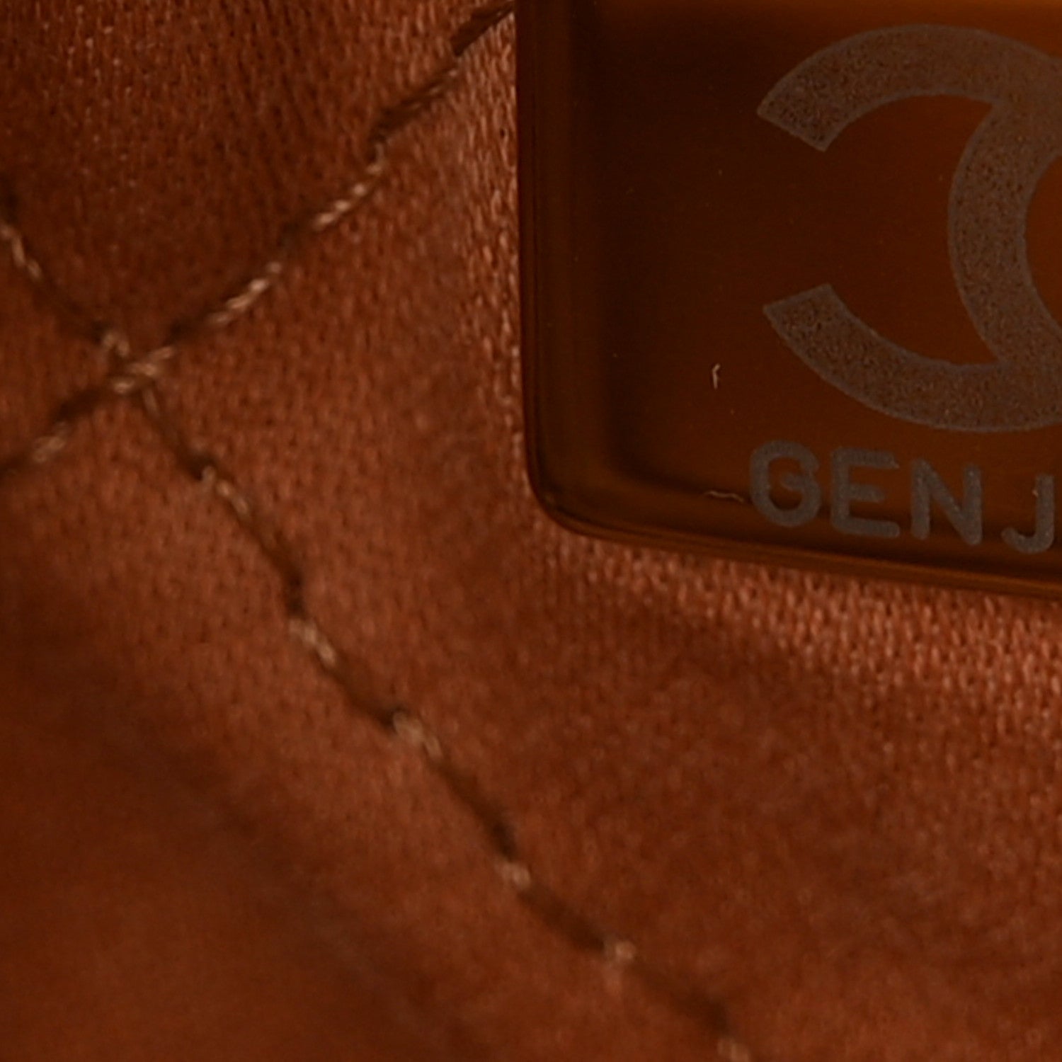Shiny Calfskin Quilted Chanel 22 Camel