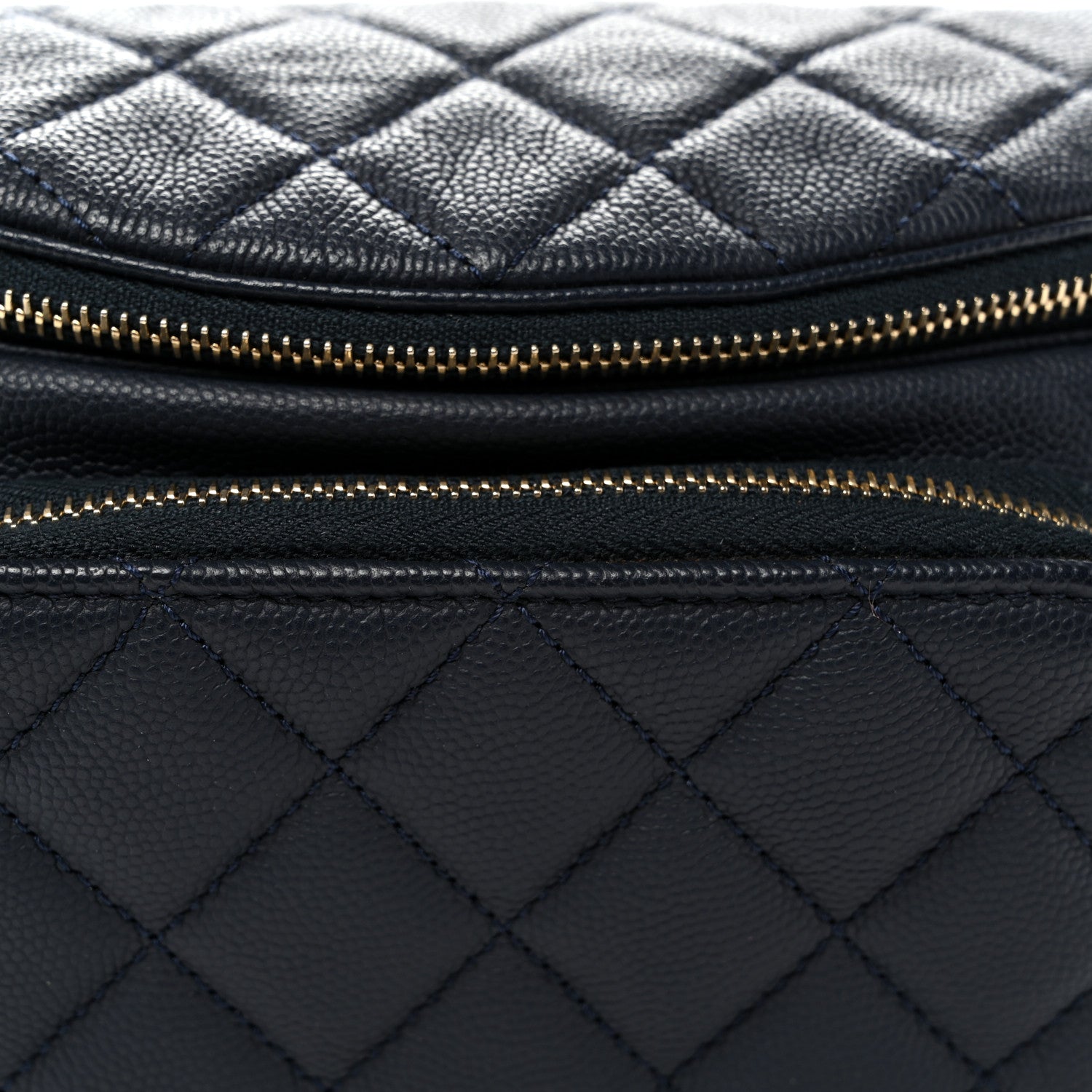 Caviar Quilted Business Affinity Waist Belt Bag Navy
