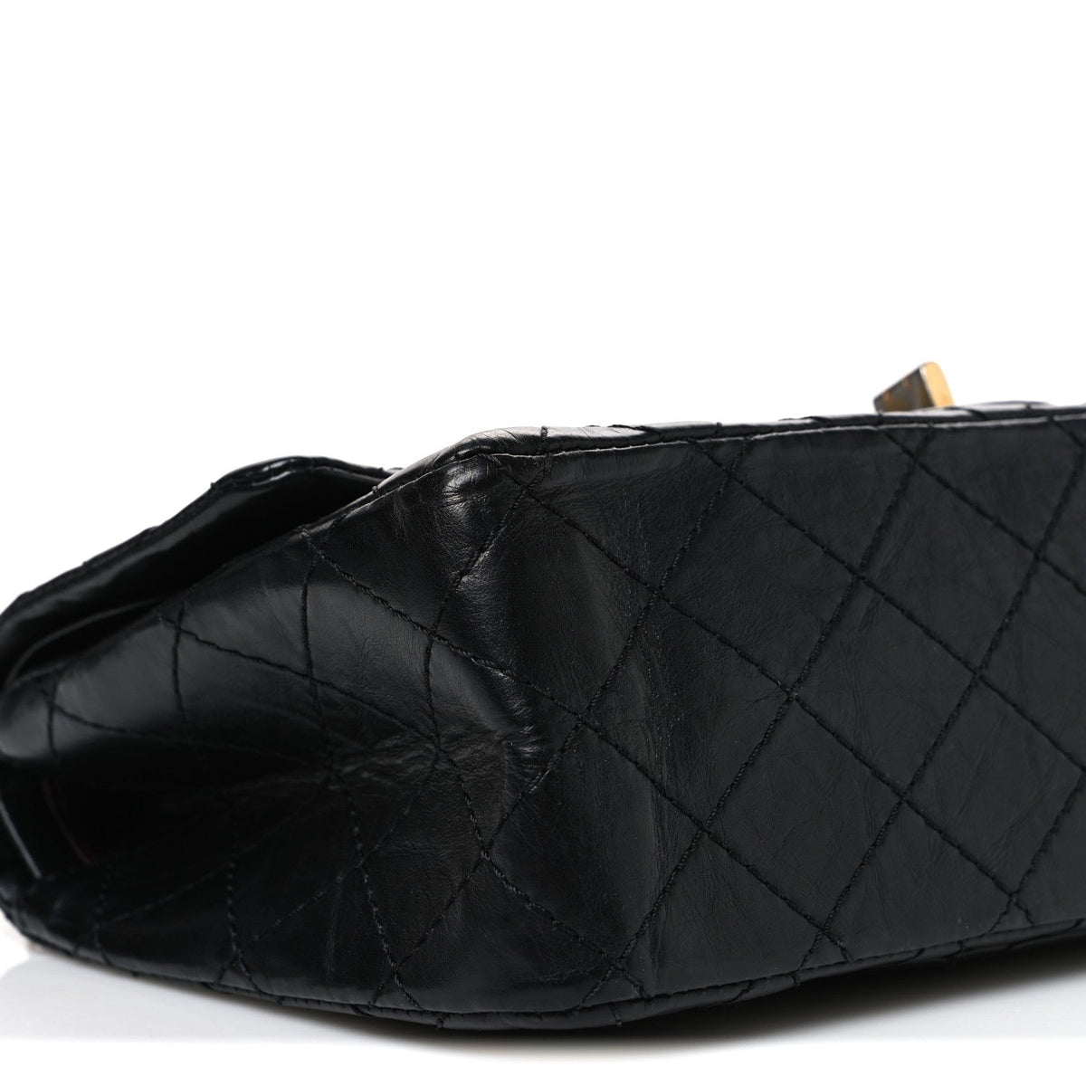 Aged Calfskin Quilted 2.55 Reissue 225 Flap Black