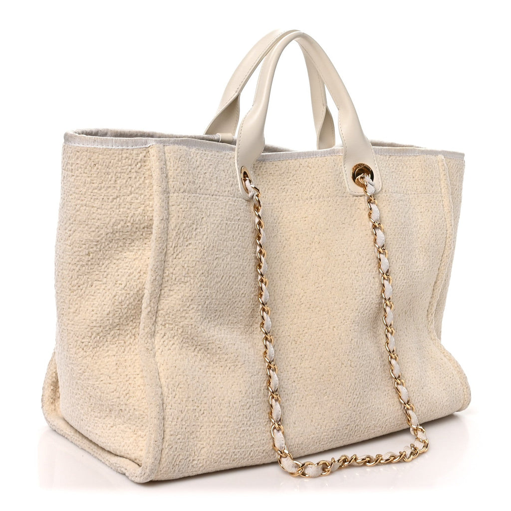 Canvas Large Deauville Tote White