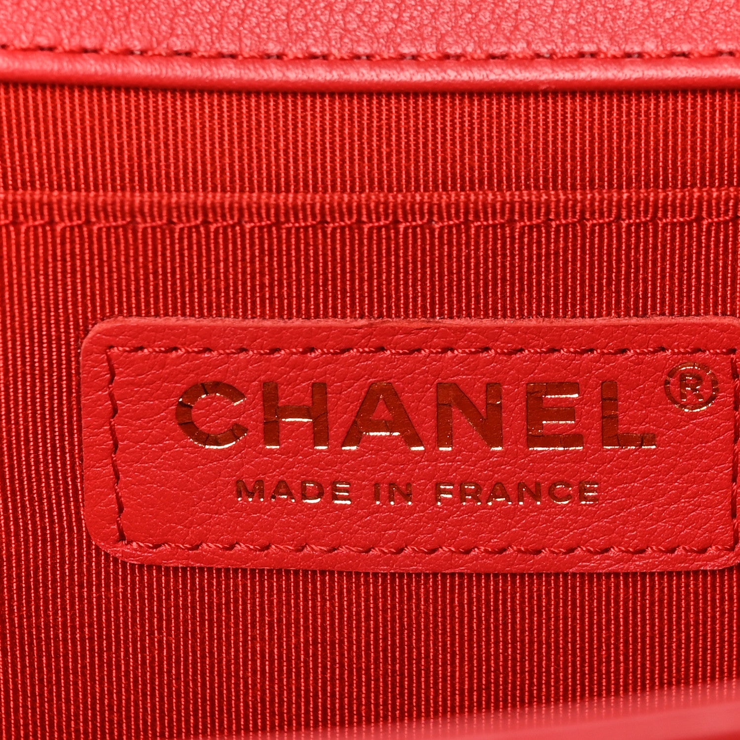 Lambskin Quilted Medium Boy Flap Red