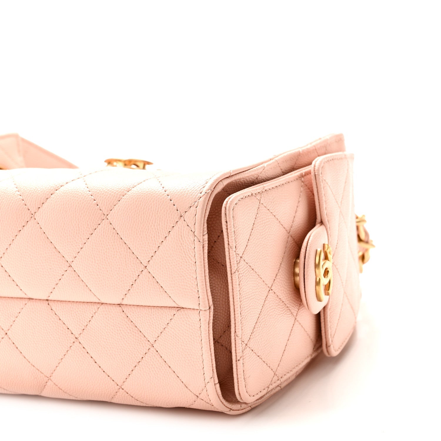 Caviar Quilted Mini Chanel 25 Handbag Light Pink