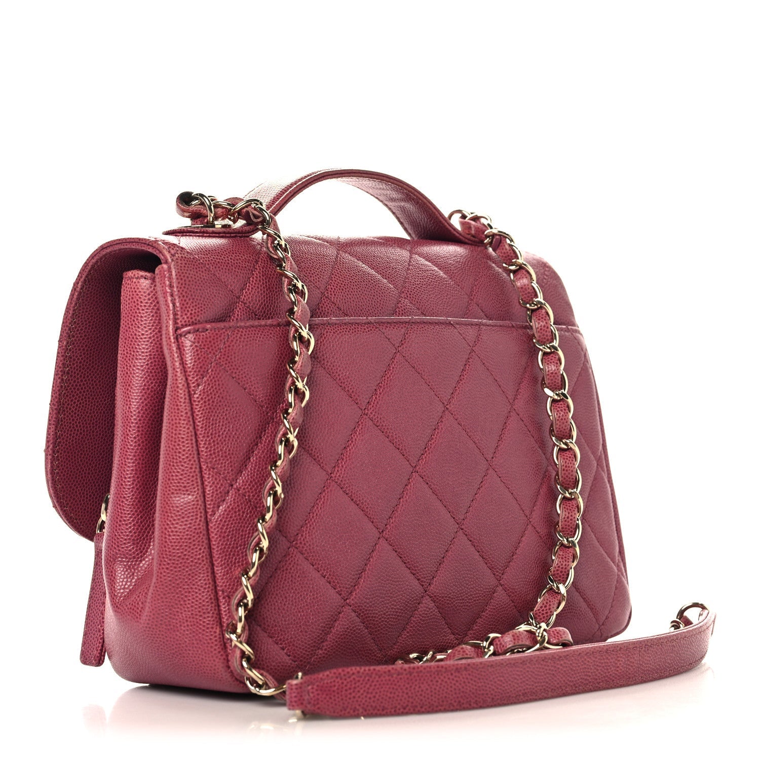 Caviar Quilted Medium Business Affinity Flap Pink