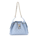 Caviar Quilted Small Chanel 25 Handbag Light Blue