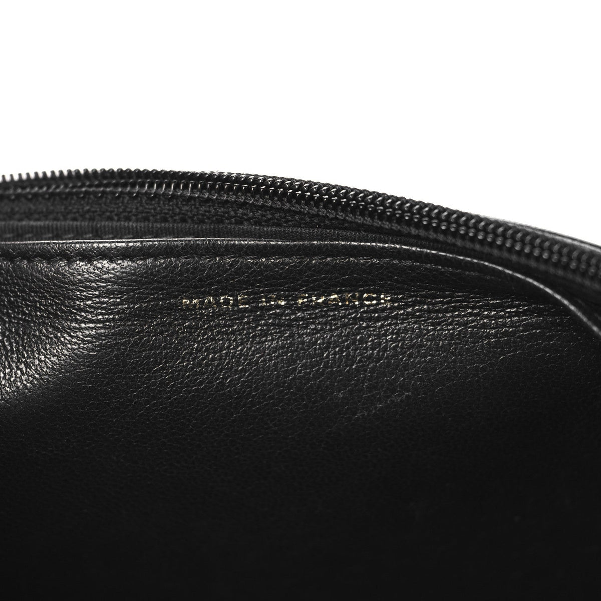 LAmbskin Chevron Boy Wallet On Chain WOC Black