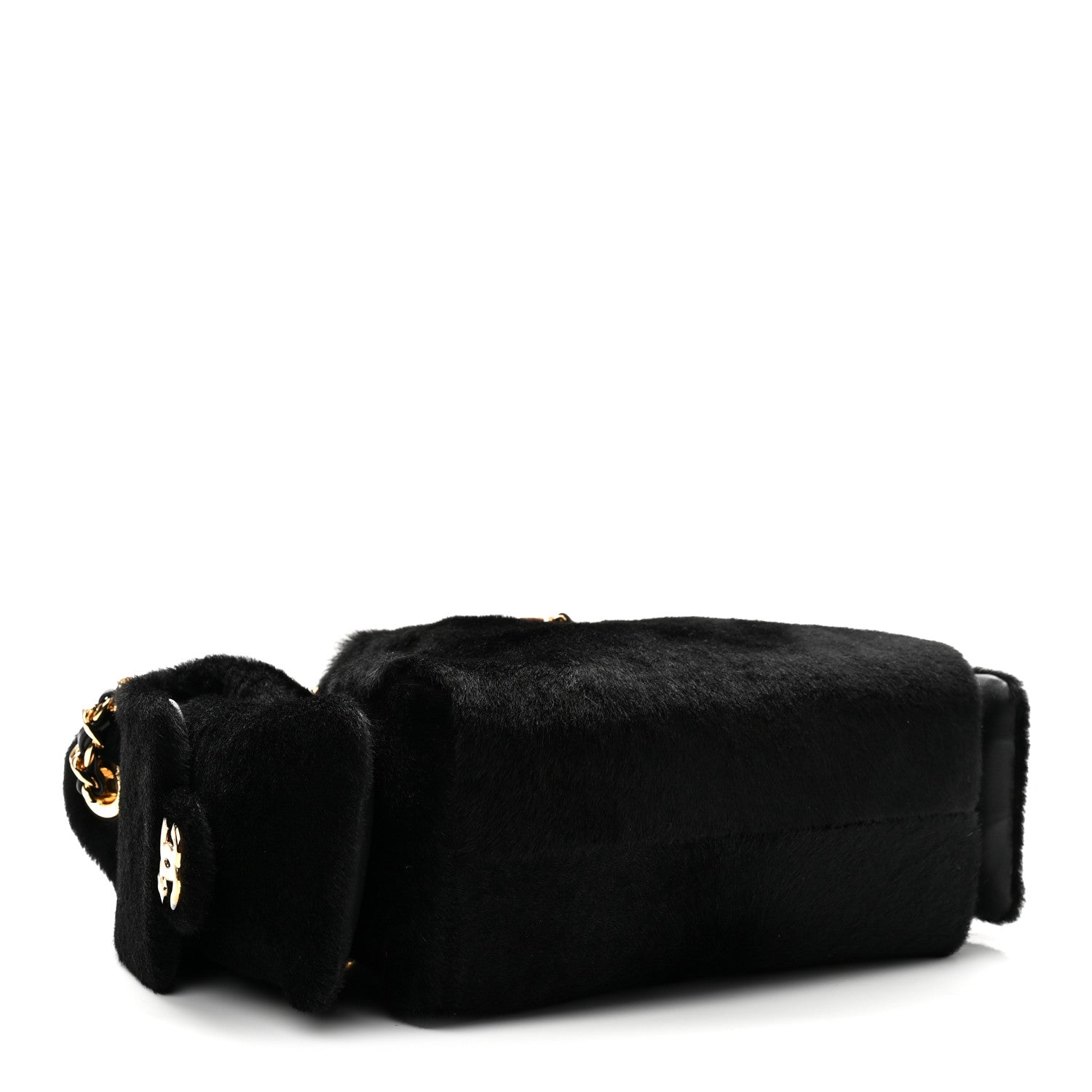 Pony Hair Mini Chanel 25 Handbag Black