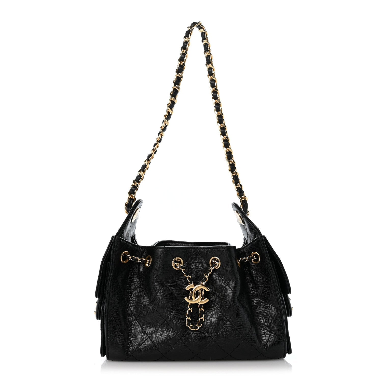 Caviar Quilted Mini Chanel 25 Handbag Black