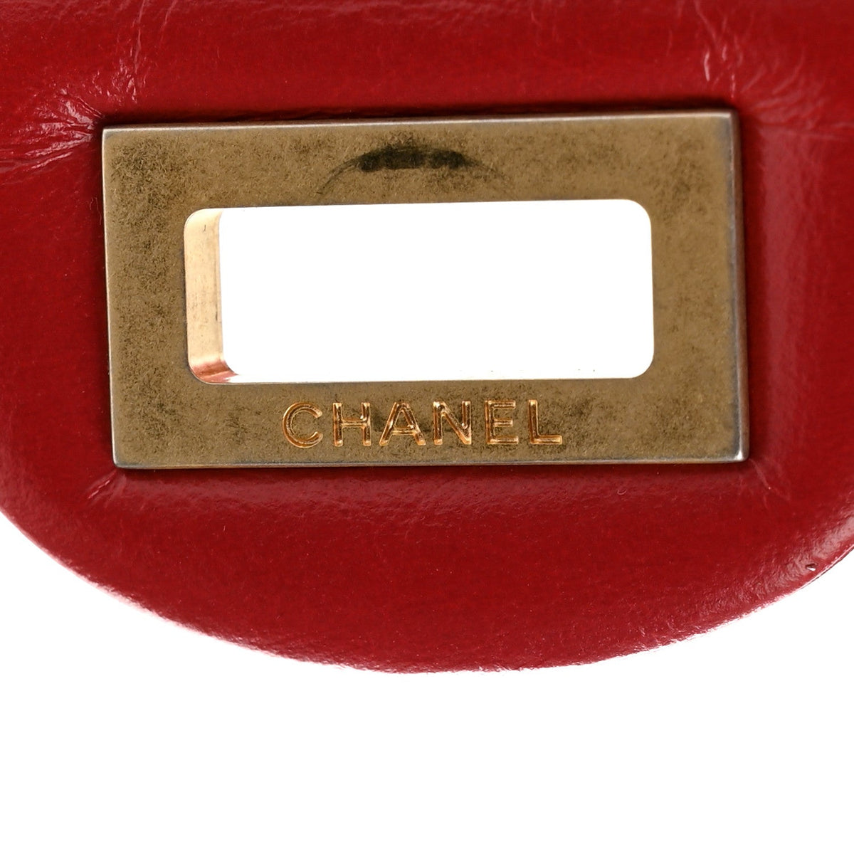 Aged Calfskin Quilted 2.55 Reissue Mini Flap Red