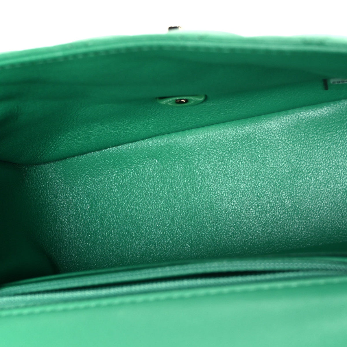 Lambskin Quilted Mini Square Flap Green