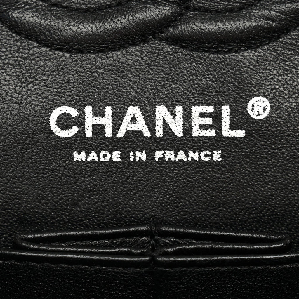 Caviar Quilted Small Double Flap Black