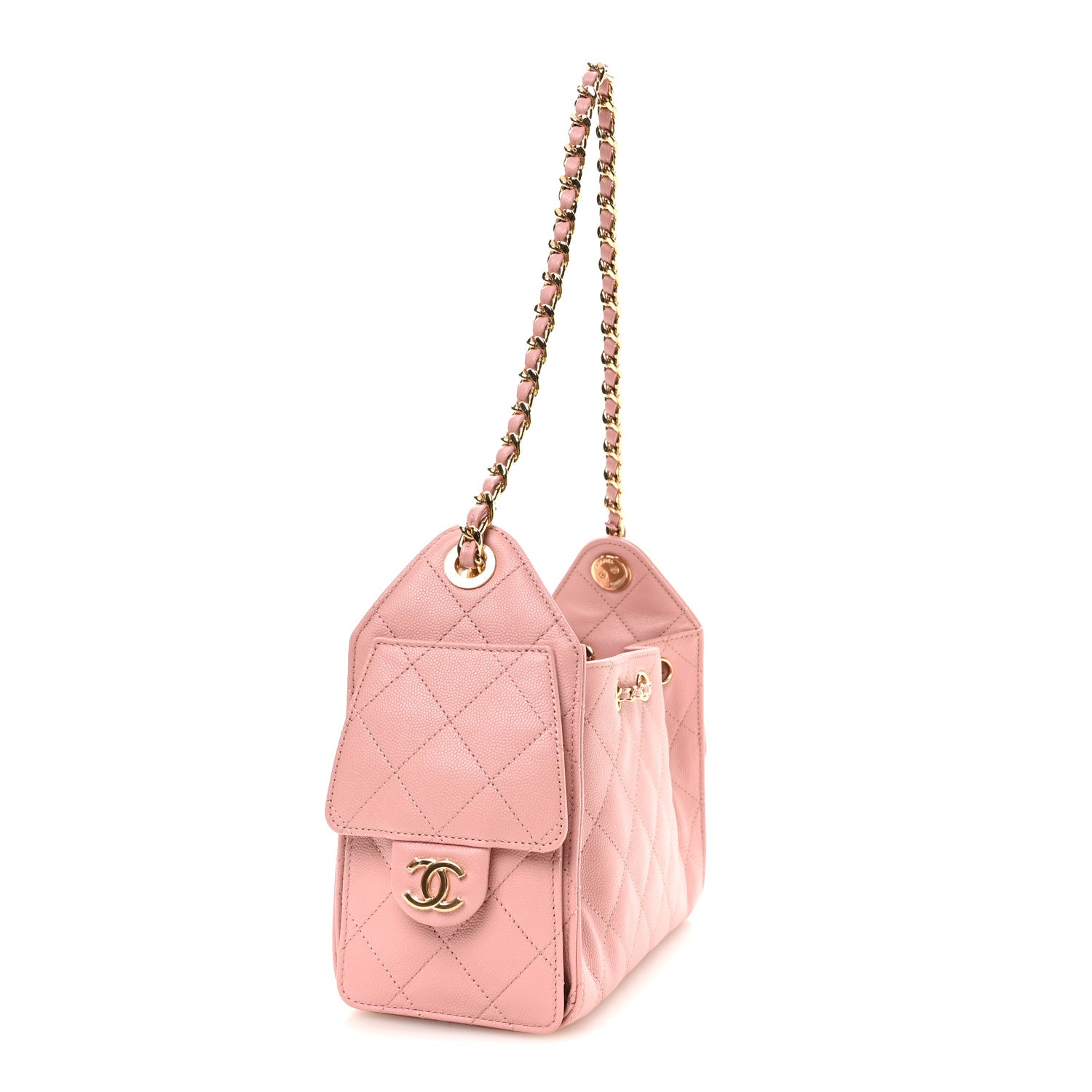 Caviar Quilted Mini Chanel 25 Handbag Pink