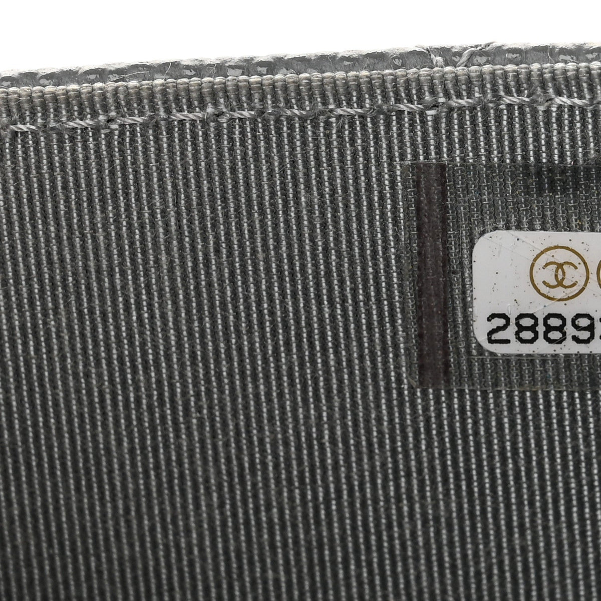 Caviar Quilted Square Wallet On Chain WOC Grey
