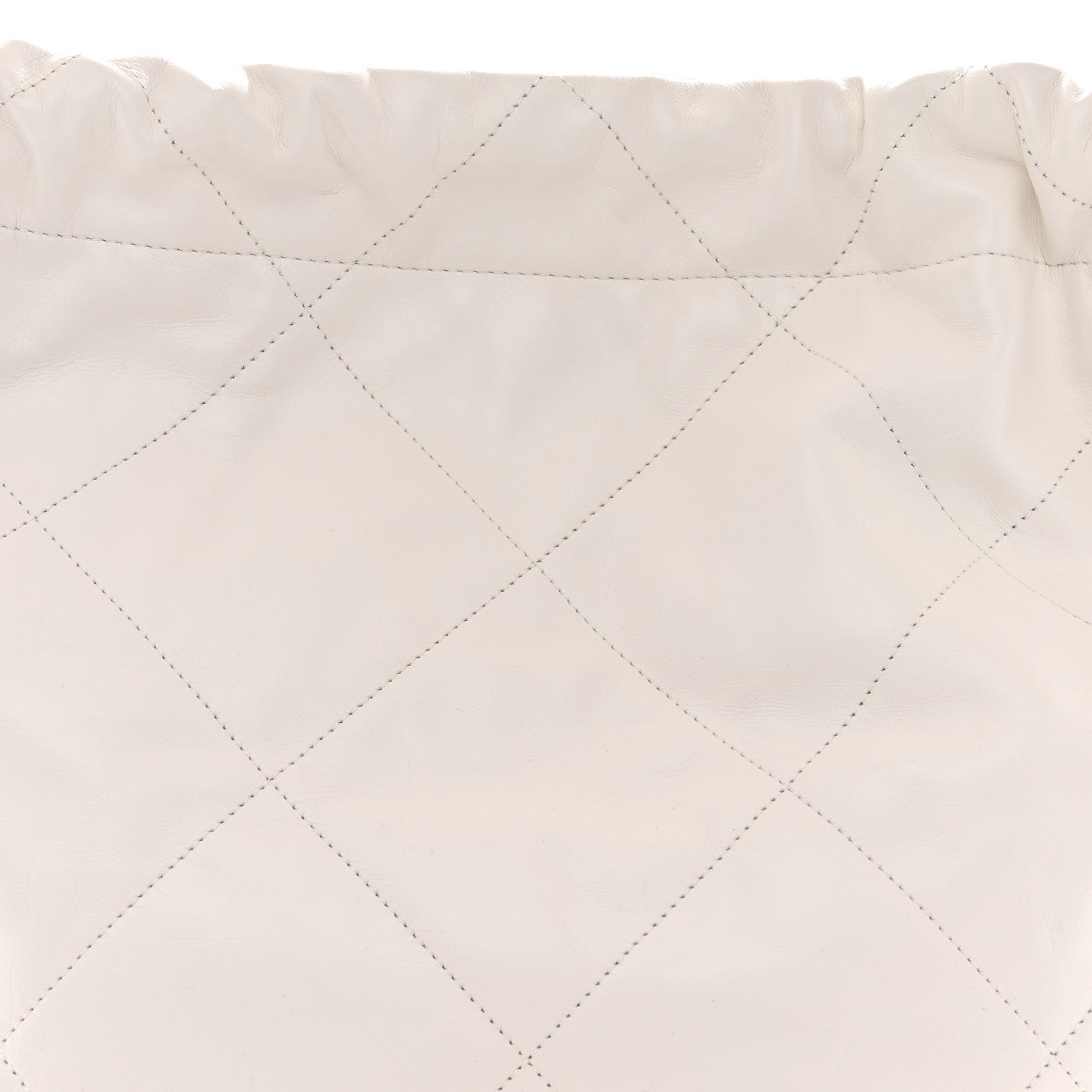 Shiny Calfskin Quilted Large Chanel 22 White
