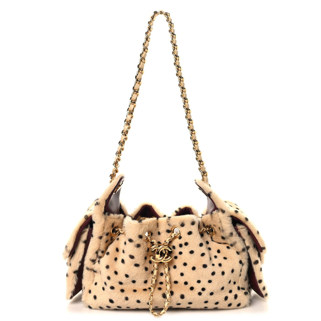 Pony Hair Mini Chanel 25 Handbag Beige Black