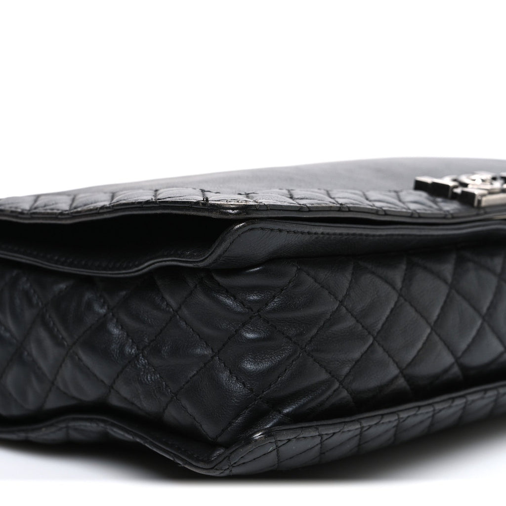 Calfskin Large Boy Reverso Flap Black