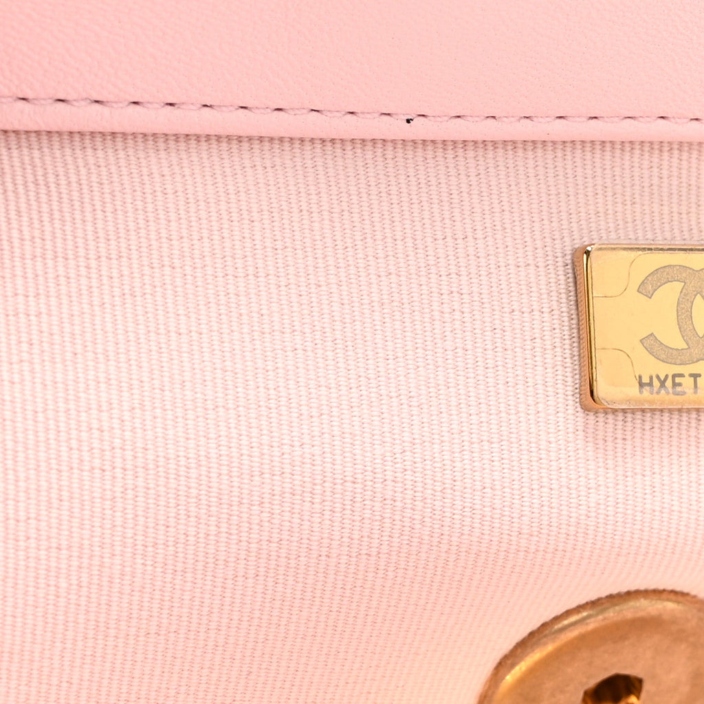 Lambskin Quilted Medium Chanel 19 Flap Light Pink