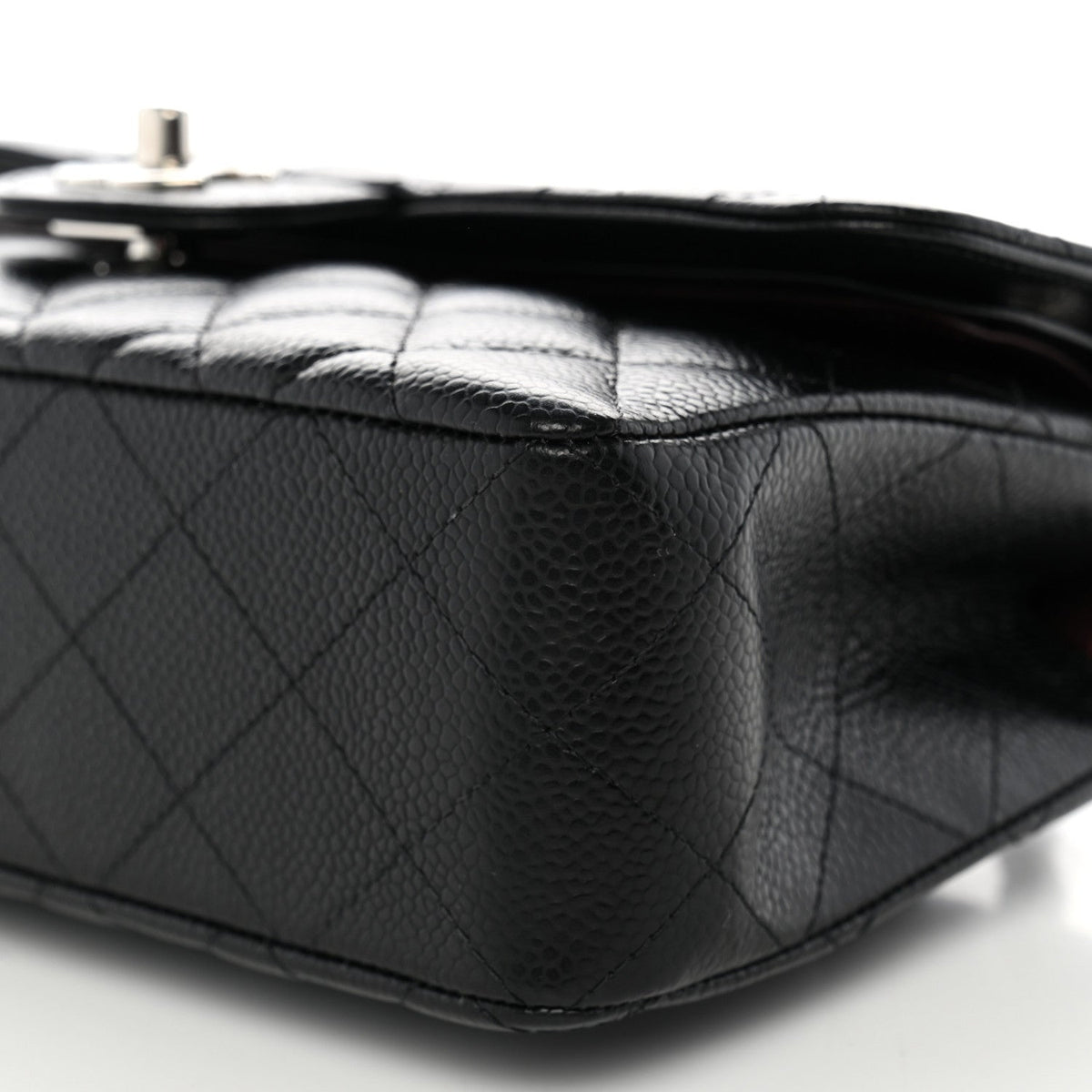 Caviar Quilted Small Double Flap Black