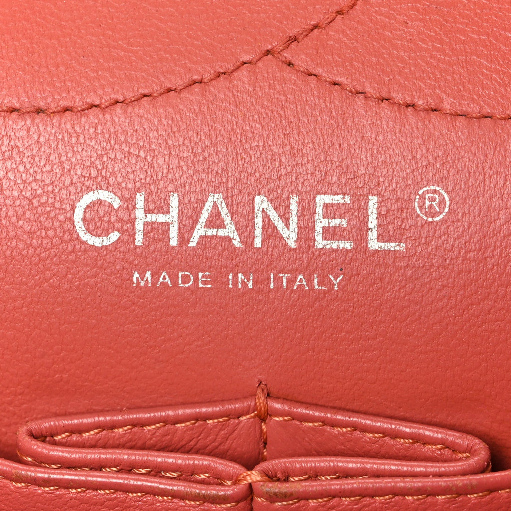 Aged Calfskin Quilted 2.55 Reissue 227 Flap Orange