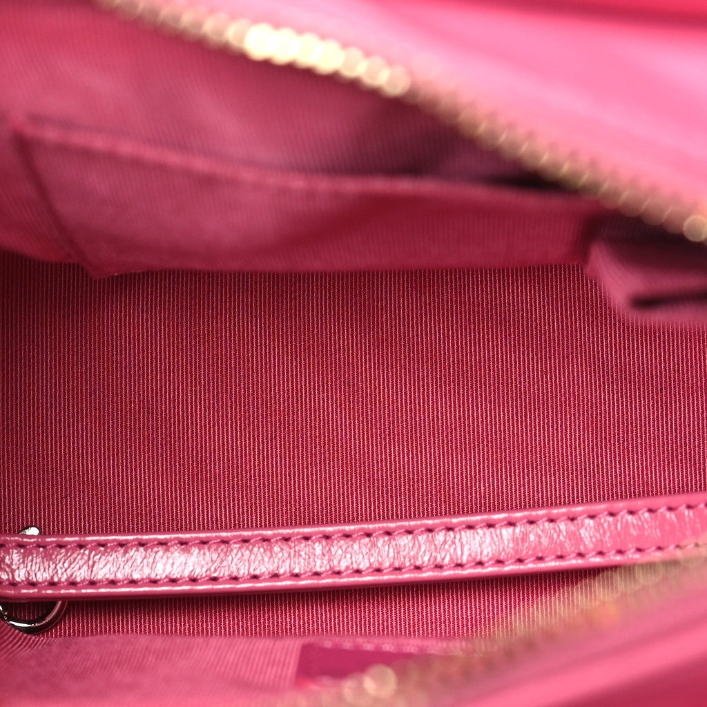 Aged Calfskin Quilted Small Gabrielle Hobo Pink