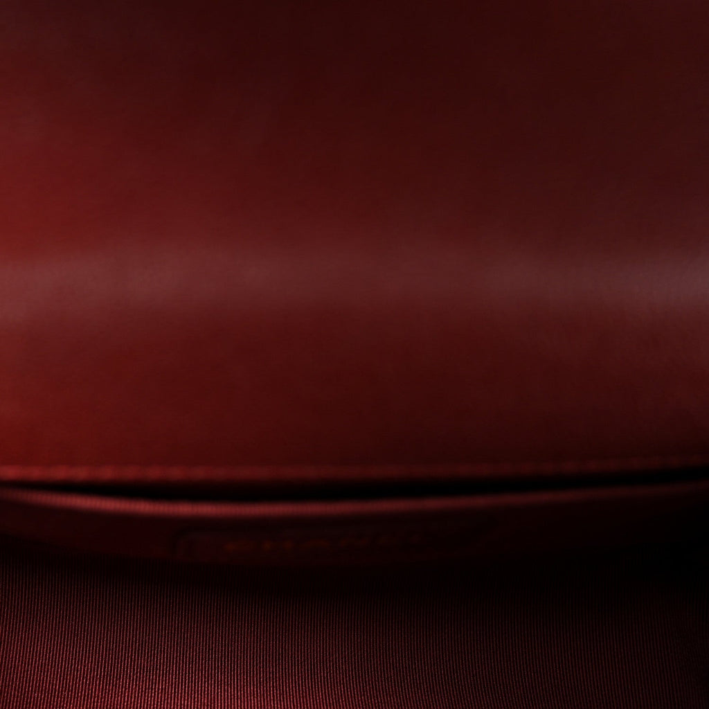 Caviar Quilted Small Boy Flap Burgundy