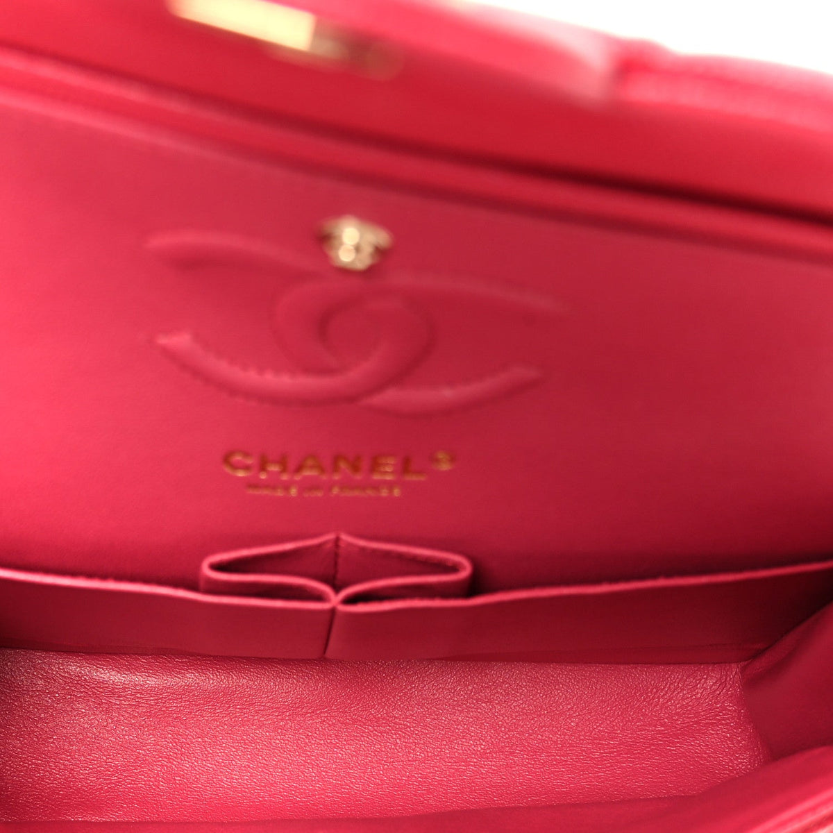 Caviar Quilted Small Double Flap Dark Pink