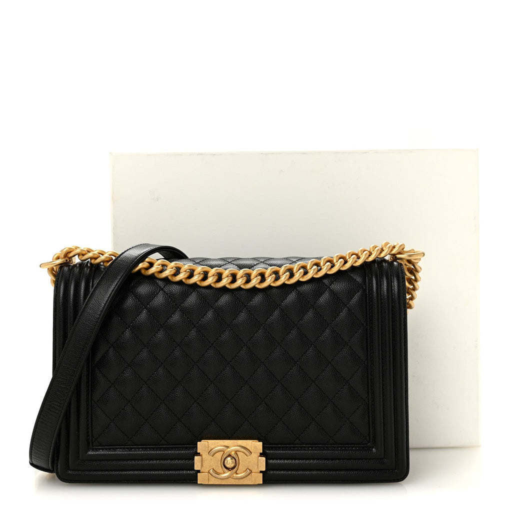 Caviar Quilted New Medium Boy Flap Black