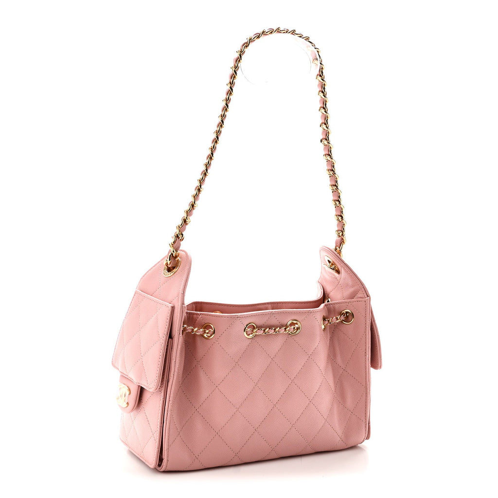 Caviar Quilted Mini Chanel 25 Handbag Pink