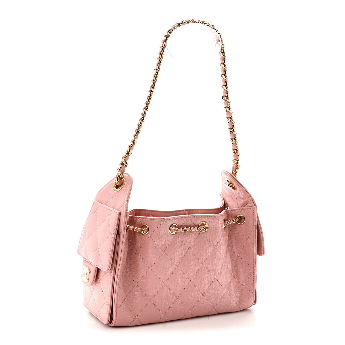 Caviar Quilted Mini Chanel 25 Handbag Pink