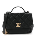 Caviar Quilted Small Business Affinity Flap Black