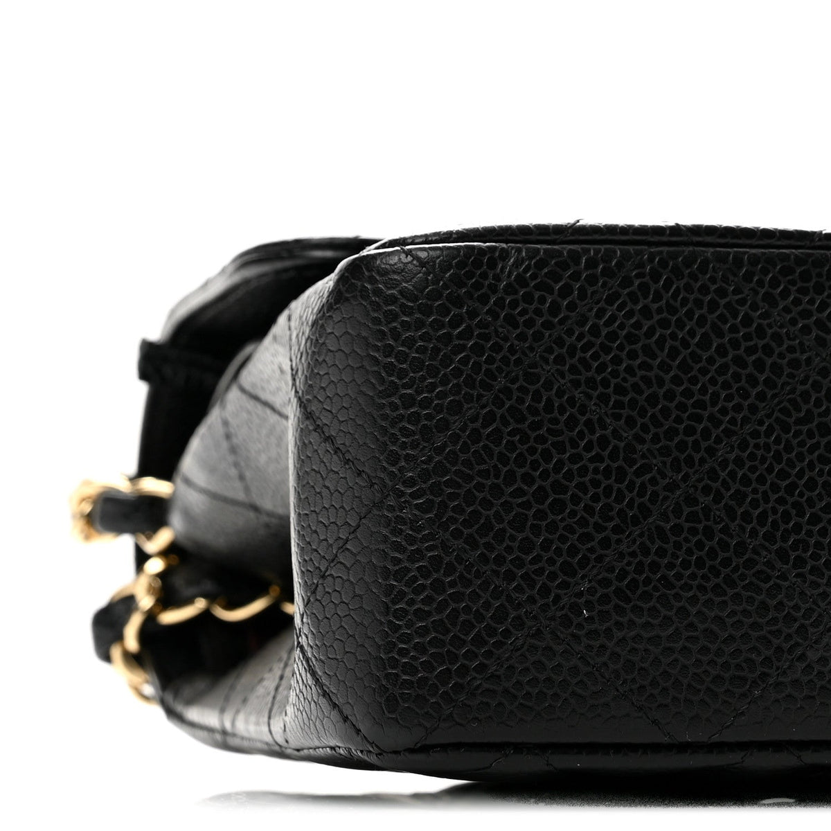 Caviar Quilted Small Double Flap Black