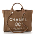 Mixed Fibers Small Deauville Tote Dark Beige