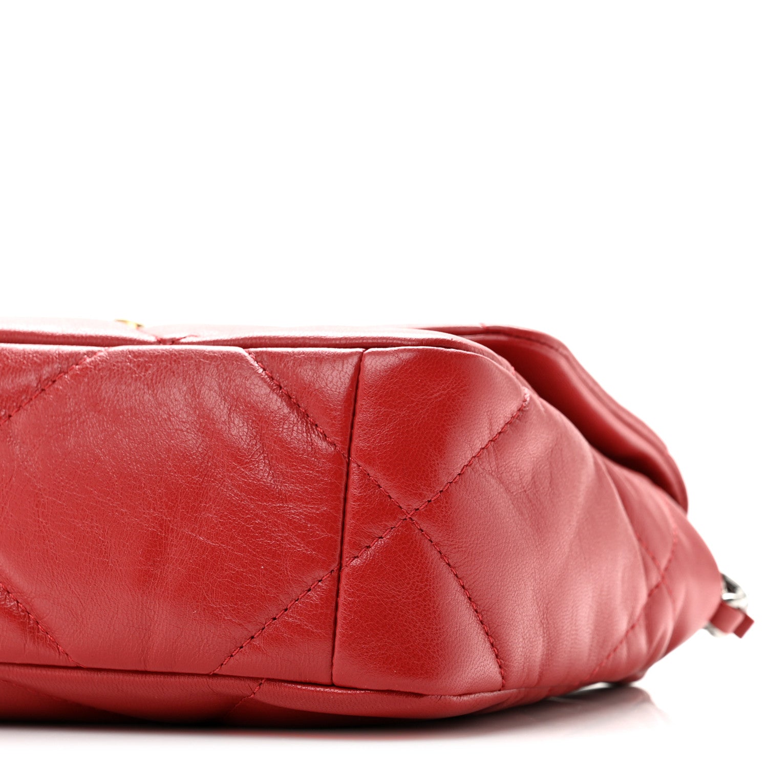 Goatskin Quilted Medium Chanel 19 Flap Red