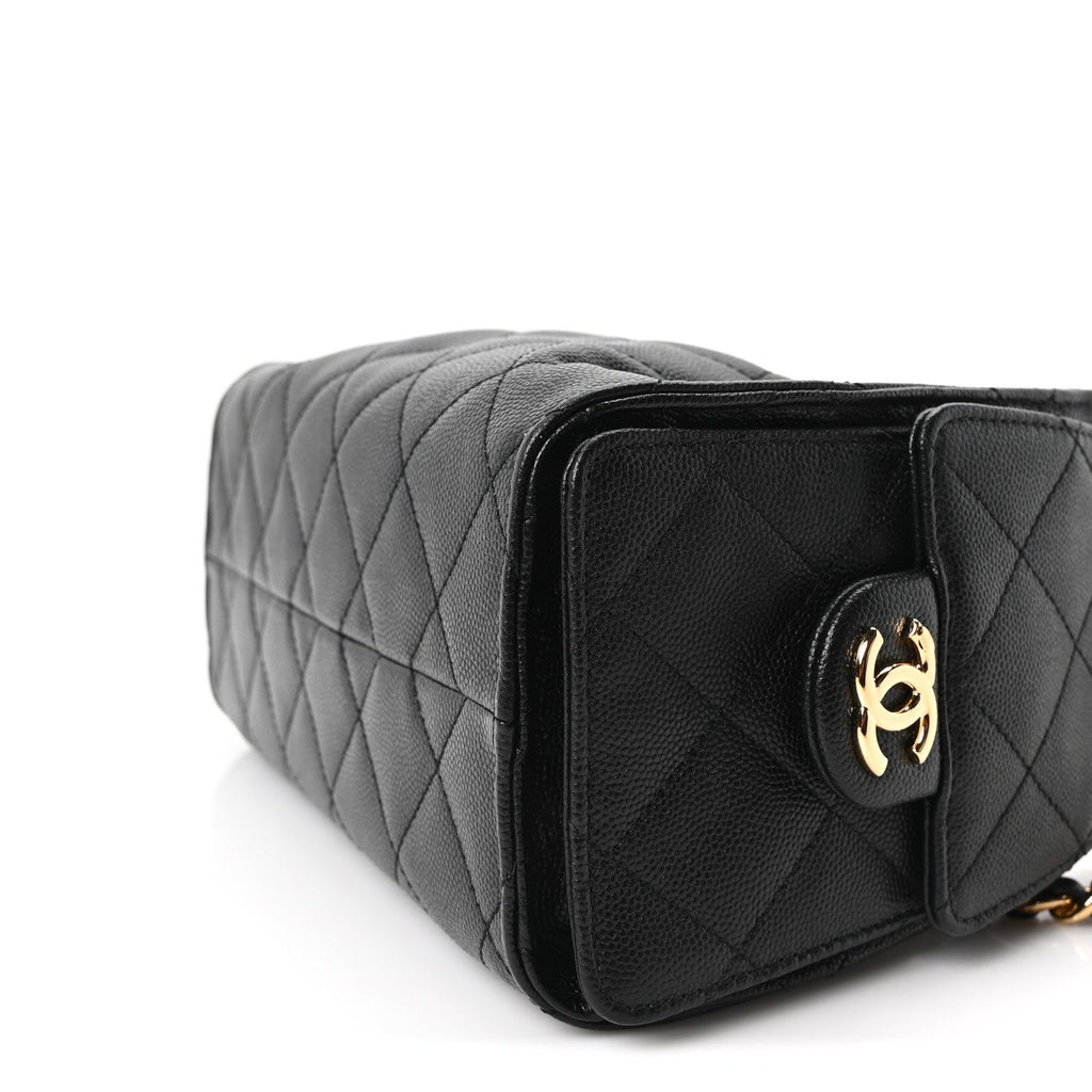 Caviar Quilted Mini Chanel 25 Handbag Black