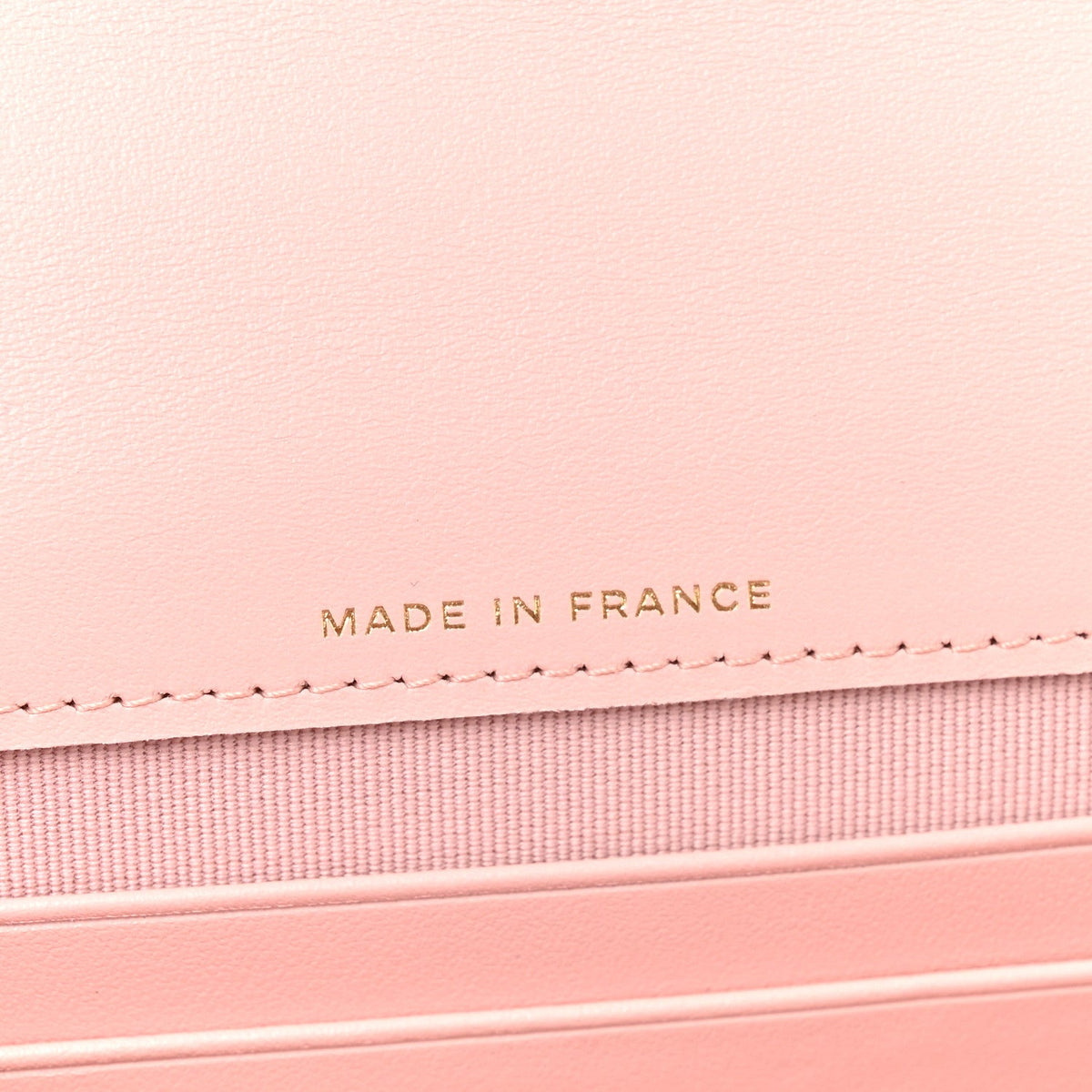 Shiny Caviar Quilted Flap Charm Wallet On Chain WOC Light Pink