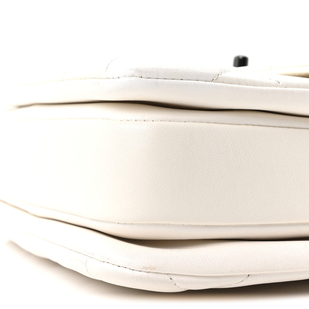 Lambskin Quilted Small Trendy CC Dual Handle Flap Bag White