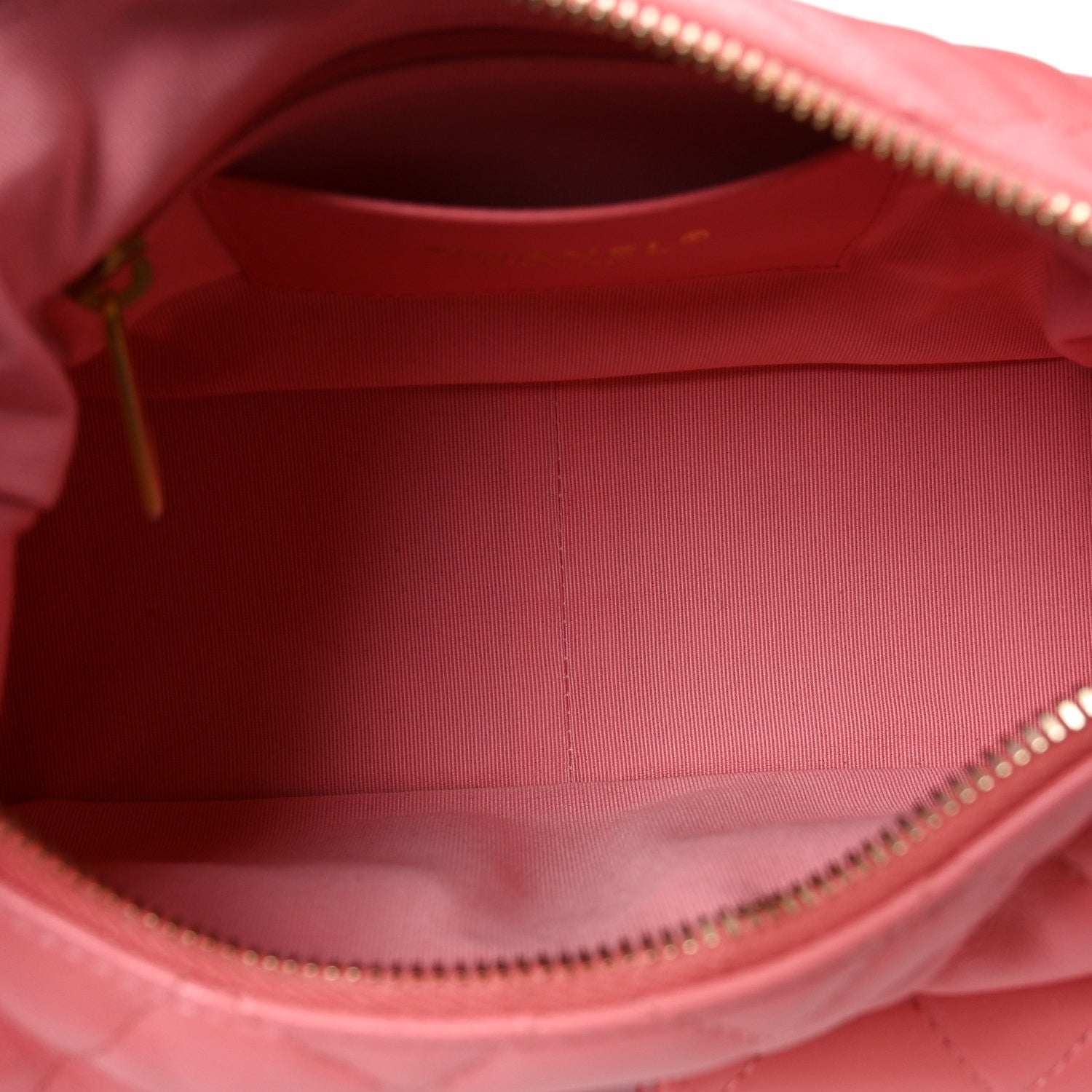 Shiny Lambskin Quilted Trendy Pockets Hobo Coral Pink