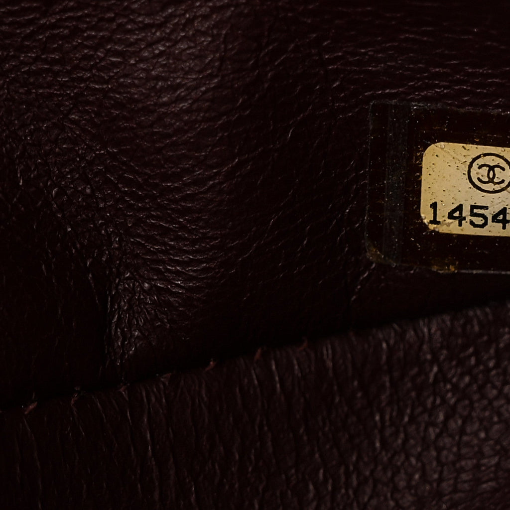Lambskin Quilted Jumbo Double Flap Black