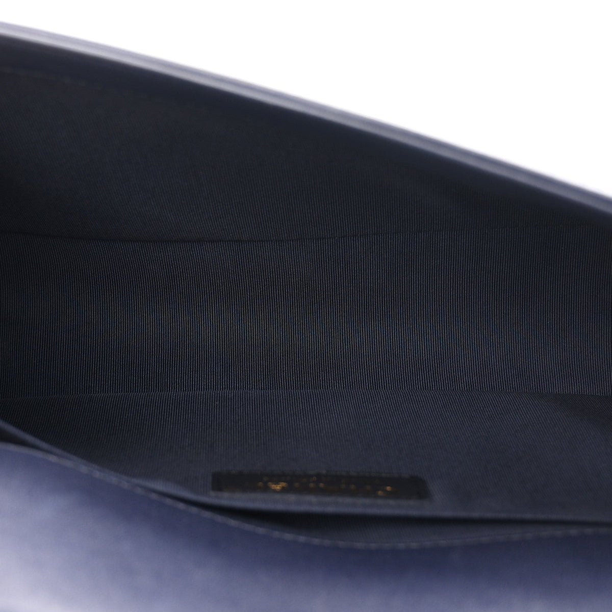 Lambskin Quilted Medium Boy Flap Navy