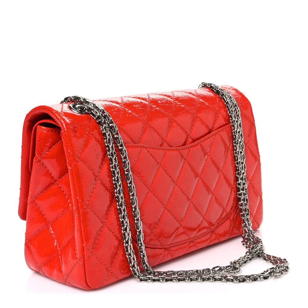 Aged Glazed Calfskin Quilted 2.55 Reissue 226 Flap Red
