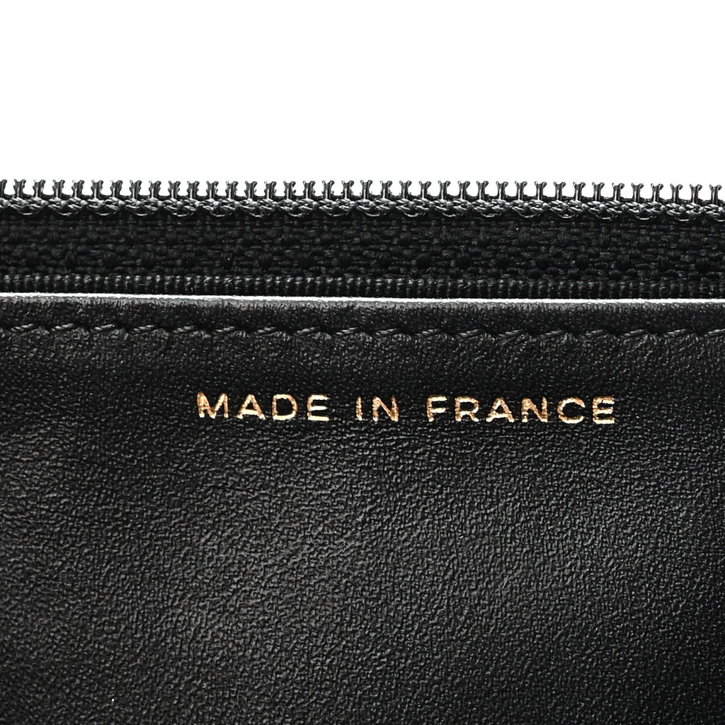 Aged Calfskin Lucky Charms Casino 2.55 Reissue Wallet on Chain WOC Black