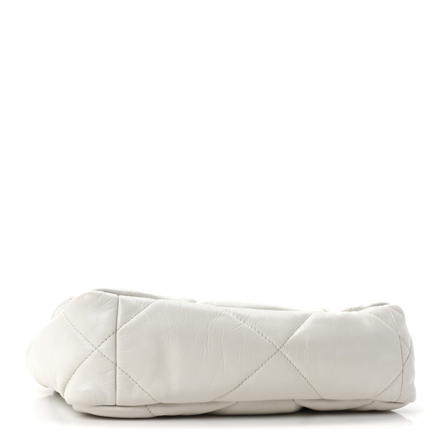 Lambskin Quilted Medium Chanel 19 Flap White